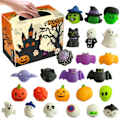 Pikkukuva 3 / 5: 60 kpl Halloween Squishy Leikkala Setti Antisensorisia leluja lapsille Monivärinen 24 kpl