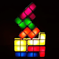 Miniatyrbillede 1 af 4: Tetris Lampe, Attoe LED Tetris Stakbar Natlampe 7 Farver Induktionslås Bord