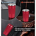Miniatyrbild 4 av 5: Kaffemugg 17oz - Isolerad kafferesemugg Spillsäker med läckagesäkert lock Vakuum termos kaffetumlare i rostfritt stål