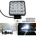 Miniatyrbilde 3 av 5: 4 stk 48W LED Arbeidslys, 12V Bil LED Spotlight Vanntett IP67, LED Arbeidslys for Bil Lastebil Traktor SUV Båt (4 stk)