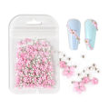 Miniatyrbild 1 av 4: 4 Förpackningar Med 800 St 3D Akryl Blomster Nagelberlocker Med Pärlor, Nagelkonst Tillbehör, Nagelkonst Material För Kvinnor Flickor