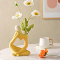 Miniatyrbilde 3 av 5: Keramikkvase, Thinker Vase Staty, Abstrakt figur Blomsterpotter Dekorative, Gave bordvase, Moderne kunst Vase, Abstraksjon Blomster Vase, Nordisk Thi 3