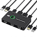 Miniatyrbillede 1 af 5: KVM-switch 2-ports Box USB og HDMI-kompatibel switch til 2 computere Del tastatur mus printer a [DB]