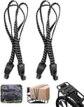 Elastiskt band - 2 stycken - Platt snabbspänne - Universal - Justerbara bagageremmar - Platta gummiremmar - Elastiskt band ...