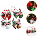 Miniatyrbillede 3 af 5: 4 stk. Dekorative juleklokke-ornamenter - Kreative juletræspynt - Hængende julepynt - DIY julepynt - Hængende julepynt - Julepynt i plast