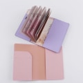 Miniatyrbillede 4 af 5: Cover med kortplads Faux Læder Hot Stamping Rejse Tegnebog C Pink
