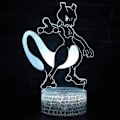 Miniatyrbilde 4 av 5: Veeki 3D Mewtwo Lampe Spill Roll TouchRemote LED Nattlys Bordslampe Hjemmedekorasjon Gave