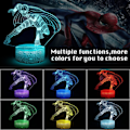 Miniatyrbillede 4 af 5: Spider-Man Lampe Drengegave 3D Illusion-lampe til børn ，med R