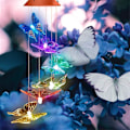 Miniatyrbillede 3 af 5: Solcelle vindspil udendørs LED farveskiftende solcellelamper romantisk indretning til terrasse have gård hjem Butterfly 1