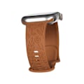 Miniatyrbillede 1 af 5: Passer til iwatchS9 876SE Apple Watch armbånd præget lille rose silikone Rose - rødbrun Rose - reddish brown 38/40/41mm