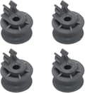 Reservdelar för diskmaskinens övre korg, hjul för LG diskmaskiner, hållbar rullmontering, 4-pack, grå