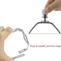 Miniatyrbild 4 av 4: 1-pack 8/9/10 tum Lampskärm Harphållare DIY Belysningstillbehör Hornstomme Lampskärm Fäste för Bord-/Golvbelysning (Silver) (6 tum)