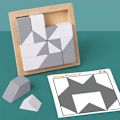 Miniatyrbild 1 av 8: Hidden Blocks Puzzle Pussel Leksaker Träpussel C