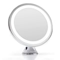 Miniatyrbild 2 av 8: UNIQ Sugkopp Makeup Spegel LED-Ljus & x10 förstoring - Vit