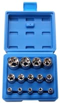 14-delars E-star E4-E24 Hylsnyckelsats, 6-punkts E-Torx Plum Hylsor/Plastfodral, Bilreparationsverktyg, Blomhylsa