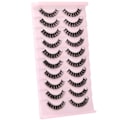 Miniatyrbillede 1 af 5: Falske øjenvipper Russiske Strip Vipper D Curly Faux Mink Vipper Fluffy