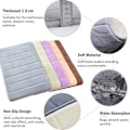 Miniatyrbillede 3 af 5: Badeværelsesmåtte i memory foam, skridsikker, absorberende, superhyggelig, fløjlsblød, supervandabsorberende, tyk, sort Svart Black Black 17 X 24 inches