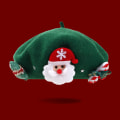 Miniatyrbillede 1 af 5: Julhatt Rød Grønn Basker Vinter Varm Hodeplagg Sweet e Wool A3 onesize