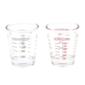 Miniatyrbillede 2 af 5: 1 stk. 30 ml glasmålebæger med skala, shotglas, flydende glas, sort, 30 ml