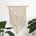 Miniatyrbilde 1 av 4: Gobeläng macrame veggteppe, høyde: 700 mm, håndlaget, boho vegg