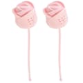 2 st Silikon Tesilar Löst Te Infuser Rosform Lösbladste Infuser Rosa Pink 16.3x4CM