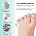 Miniatyrbild 5 av 5: Tåavskiljare i bitar, små tåskydd, Soft Gel Toe Correctors, Trehåls tåseparator för Superpo Toes