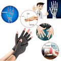 Miniatyrbillede 3 af 5: Artrithandsker, 1 par kompressionshandsker til rheumatoid og slidgigt, fingerløse handsker til ledsmerter Symptomlindring, L