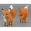 Miniatyrbild 5 av 5: Cute Fox Animal Paper Models 3D Puzzle DIY Art Paper