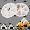 Miniatyrbilde 3 av 5: CDQ Sushi Maker Onigiri Form Bento Form Sushi Maker for Restauranter, Hjem, Kontor, Camping (Hvit)
