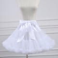 Miniatyrbillede 1 af 5: Kvinde Petticoat Lolita Tutu Skørt Underskørt Kort Krinoline Co Hvid one size