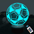 Miniatyrbillede 4 af 5: Barn 3D fodboldlampe Fodbold Natlys Optisk Illusion La