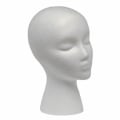 Miniatyrbillede 1 af 3: Polystyrenskum Mannequin Paryk Hoved Display Hat Cap Paryk Holder Hvid Skumhoved a SQBB