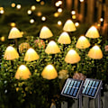 Miniatyrbillede 1 af 8: Solcelle-svampelamper til udendørs brug, 20 LED 11 meter Solcellelyskæder Vandtætte, 8 tilstande Solcellebelysning til have, terrasse, gårdhave, dekoration Warm White