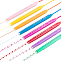 Miniatyrbillede 1 af 5: Curve Highlighter Set, Dobbelt Spids Markører Æstetisk Tiltalende Highlighters Blandede Farver Flownwing Flair Penne, 8 Farver Bløde Highlighters