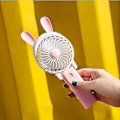 Miniatyrbillede 3 af 5: Genopladelig Mini Tegneserie Håndholdt Lille Ventilator Usb Ventilator Foldbar Studenter Ventilator Rejse Bærbar Lille Ventilator Ns2