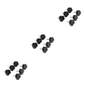 Pikkukuva 3 / 5: 1/2/3/5 3 par Snygga högklackade tips Taps Skoreparation Black 10.5x12.5mm 3Set