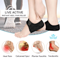 Miniatyrbilde 4 av 5: Hælkuddar, Gel Hælkopper, Hælstøtte for Plantar Fasciitt, Tørre Sprukne Hæler, Hælplaster