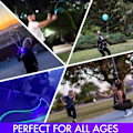 Miniatyrbillede 3 af 5: String Shooter USB Glødende i Mørket Lasso Legetøj, Indbygget UV Blacklight, Sikker Sjov Udvalgt String Rope Launcher Loop Fidget Blå Blå