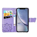 Miniatyrbild 2 av 5: Kompatibel med Iphone Xr Case Flip Cover Emboss Butterfly Soft Tpu Shockproof Shell Slim - Violett null none
