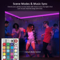 Pikkukuva 4 / 5: RGB 20m LED-slinga RGB5050 Musik Synk LED-remsa MultiColor ColorRGB 20m 5050 LED-remsa