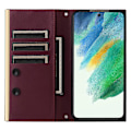Pikkukuva 2 / 5: Nahkakotelo imukupilla ja 3 korttipaikalla Samsung Galaxy S21 FE 5G [HK] Style C -puhelimelle Style C Multicolor