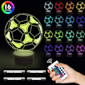Miniatyrbillede 2 af 5: Barn 3D fodboldlampe Fodbold Natlys Optisk Illusion La