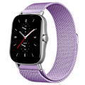 Miniatyrbillede 1 af 3: Magnetisk rem til Amazfit GTS/4/2/2e/GTS2 Mini/3/GTR 4/3/2/47mm 20mm 22mm metal mesh Smartwatch Mesh Amazfit Bip 5-rem Lavendel 22mm