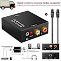 Pikkukuva 1 / 5: 3 kpl Optinen Koaksiaalinen Toslink Digitaalinen Analogimuunnin RCA L/R S Musta 3 kpl