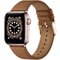 Pikkukuva 2 / 5: Apple Watch -nahkainen ranneke, aito nahka vaihtohihna Apple Watch Series 9 8 7 6 5 4 3 2 1 & iWatch SE, Ultra (38 mm 40 mm 41 mm, ruskea) Brown