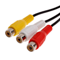 Pikkukuva 4 / 5: 1kpl 3 RCA urosliitin - 6 RCA naarasliitin jakaja audio video AV-sovitin