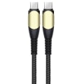 Miniatyrbillede 1 af 4: CQBB 60W hurtigopladning USB-C til USB-C-kabel til Samsung Galaxy A54 A53 A52 4G-5G A52s A34 A33 A32 - Forstærket nylon sort 1M