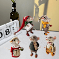 Miniatyrbild 4 av 8: Filtad Mus-Kit Handgjord Filtade Möss Jul Filtade Möss B fulfillment