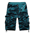 Pikkukuva 1 / 3: Herrenshorts Multi Pocket Cargo Byxor Lös Casual Blue 2XL zdq