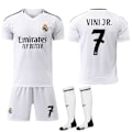 Miniatyrbilde 1 av 2: （Europa League Spesial!）Real Madrid Hjemmedrakt Barn & Voksen Fotballdrakt Med Sokker Nr.7 VINI JR 2024-2025 Nr.7 VINI JR Nr.7 VINI JR 20 20 No.7 VINI JR
